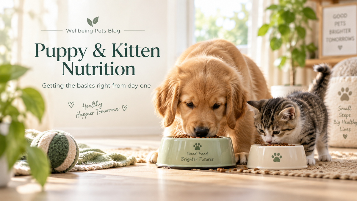Puppy and Kitten Nutrition - Wellbeing Pets Blog