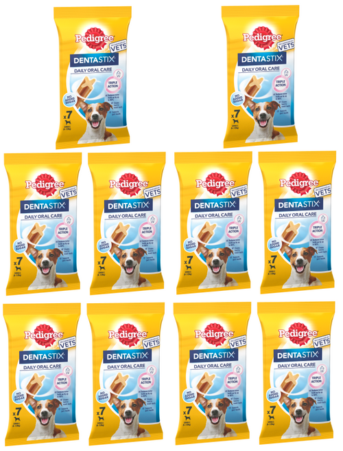 10 x Pedigree Dentastix Small Dog Dental Chews 7 Stick 110Gm product image