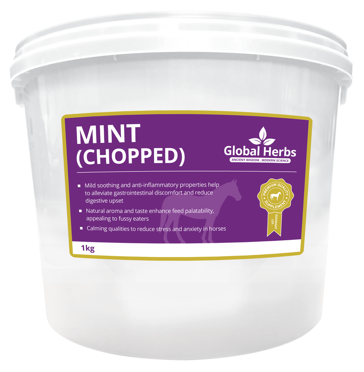 Global Herbs Mint Chopped for Horses - Wellbeing Pets