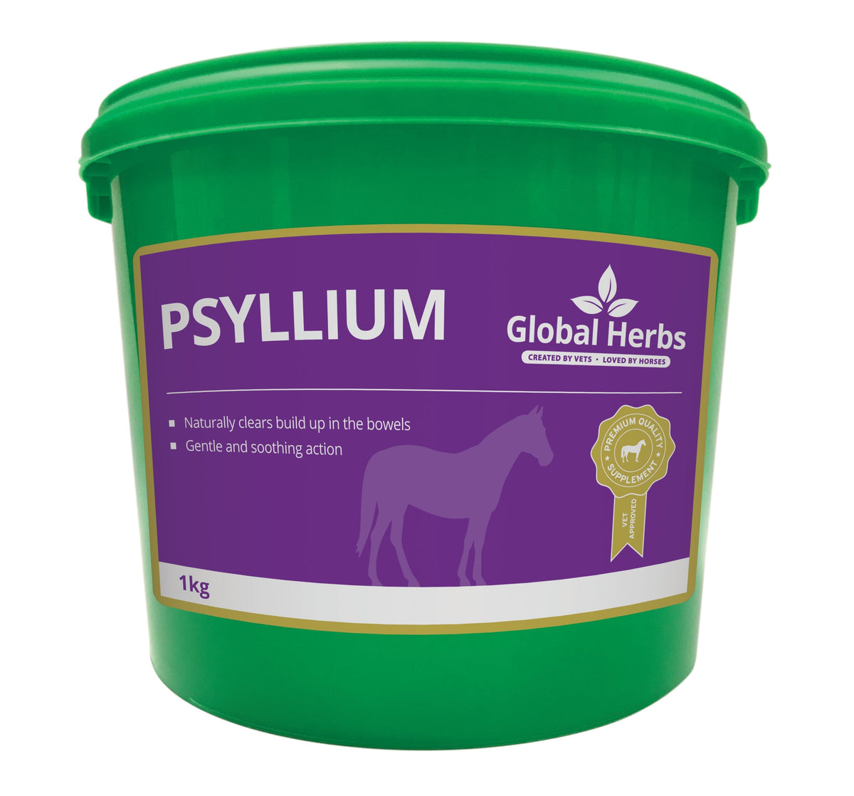 Psyllium 1kg - Global Herbs - product image - Wellbeing Pets