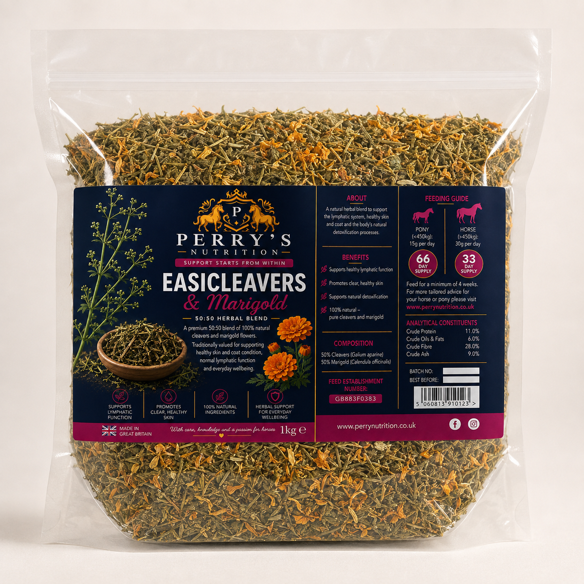 Perry Nutrition EASICleavers & Marigold for Horses