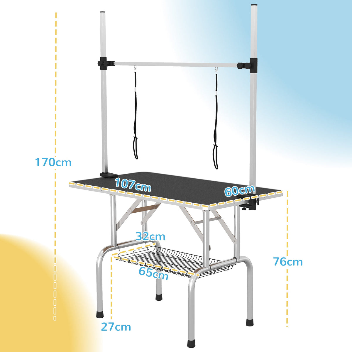 PawHut Adjustable Pet Grooming Table | 107cm product image