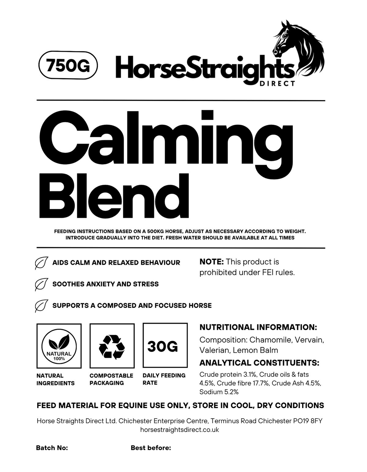 Calming Blend for Horses - image 3 - Wellbeing Pets
