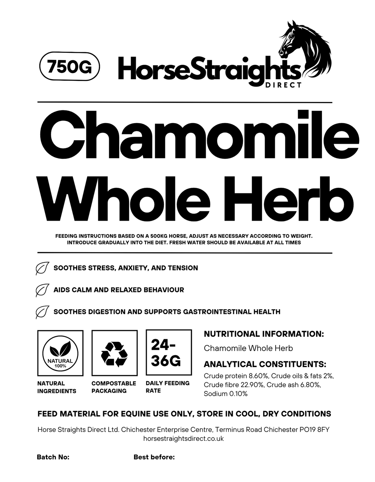 Chamomile Whole Herb for Horses - image 3 - Wellbeing Pets