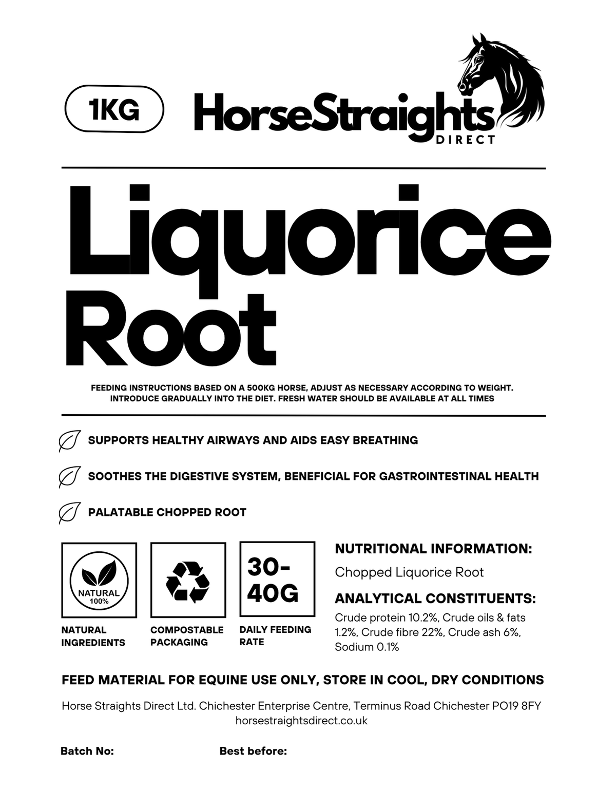 Chopped Liquorice Root for Horses - image 3 - Wellbeing Pets