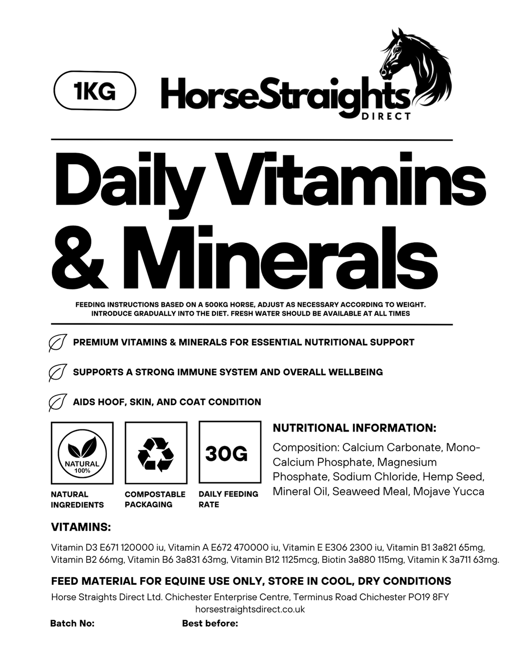 Daily Vitamins & Minerals for Horses - image 3 - Wellbeing Pets