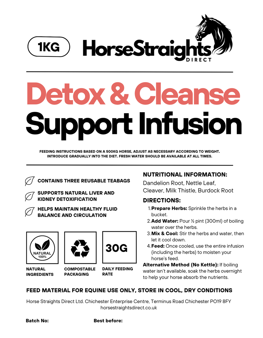 Detox & Cleanse Infusion for Horses - image 2 - Wellbeing Pets