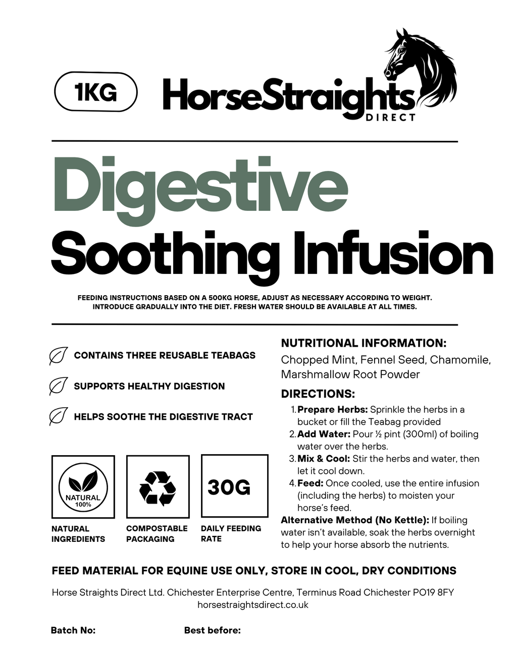 Digestive Soothing Infusion for Horses - image 2 - Wellbeing Pets