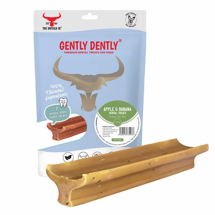Gently Dently Apple & Banana Dental Treats for Dogs | 175g