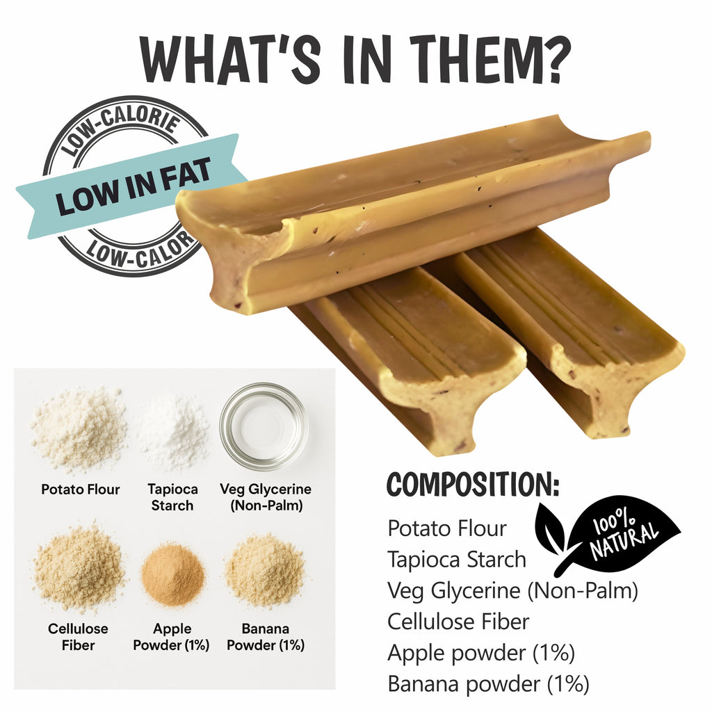Gently Dently Apple & Banana Dental Treats for Dogs | 175g product image