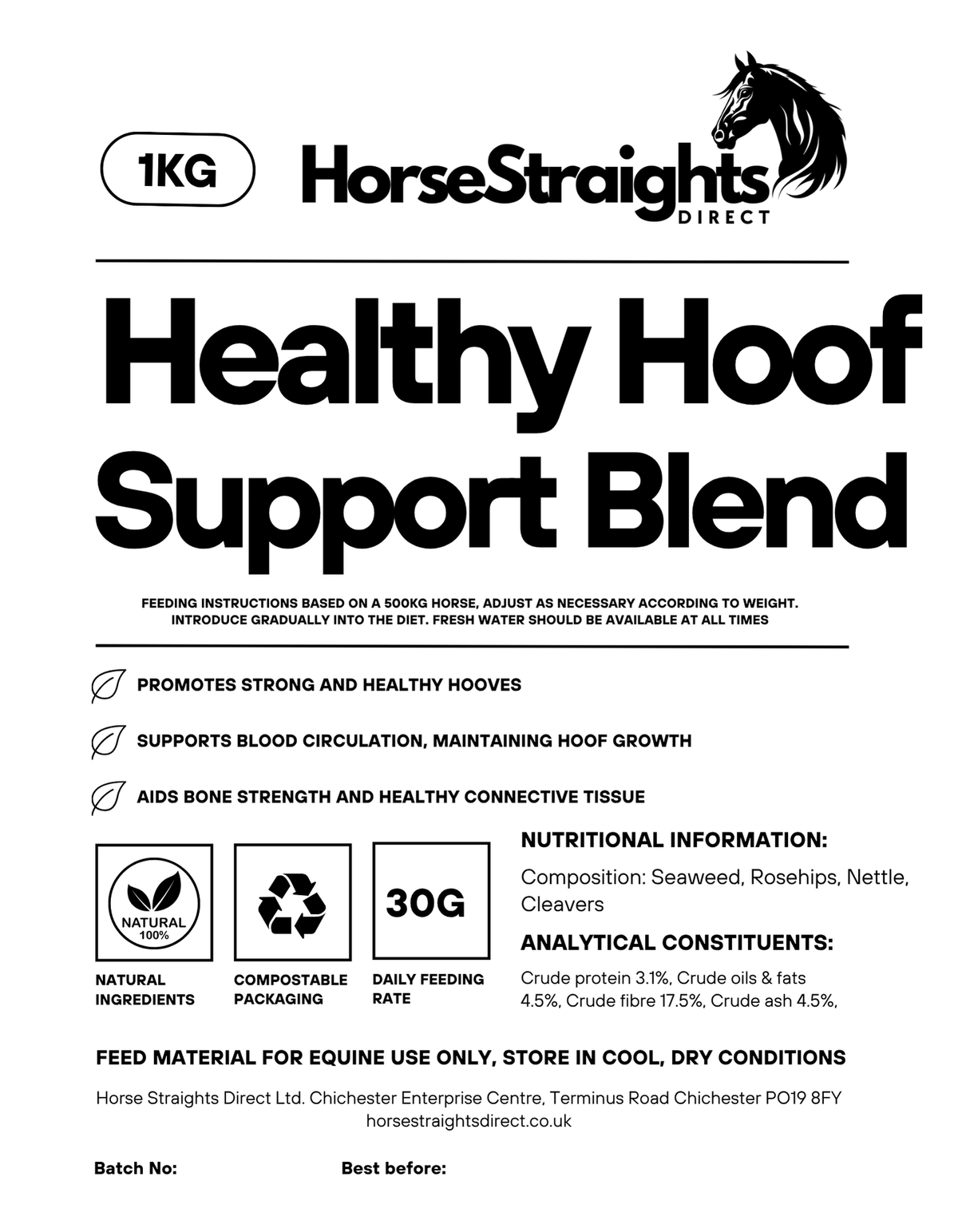 Healthy Hoof Support Blend for Horses - image 3 - Wellbeing Pets