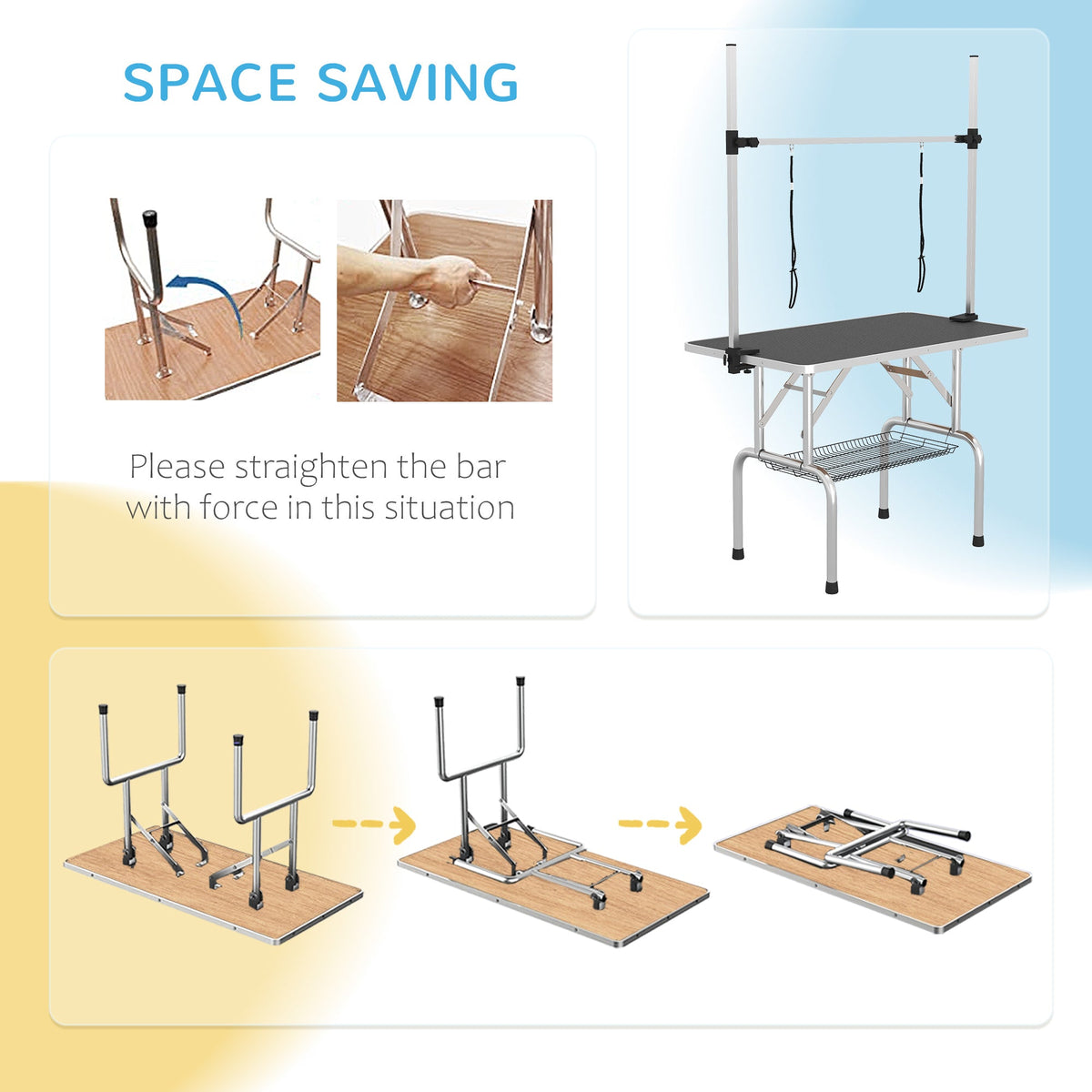PawHut Adjustable Pet Grooming Table | 107cm product image
