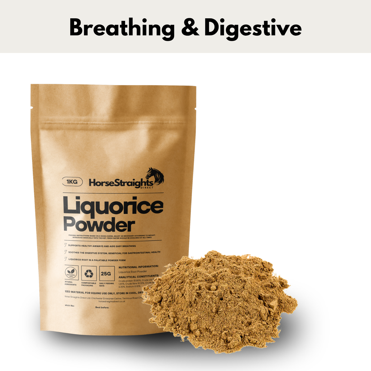 Liquorice Powder for Horses - Wellbeing Pets