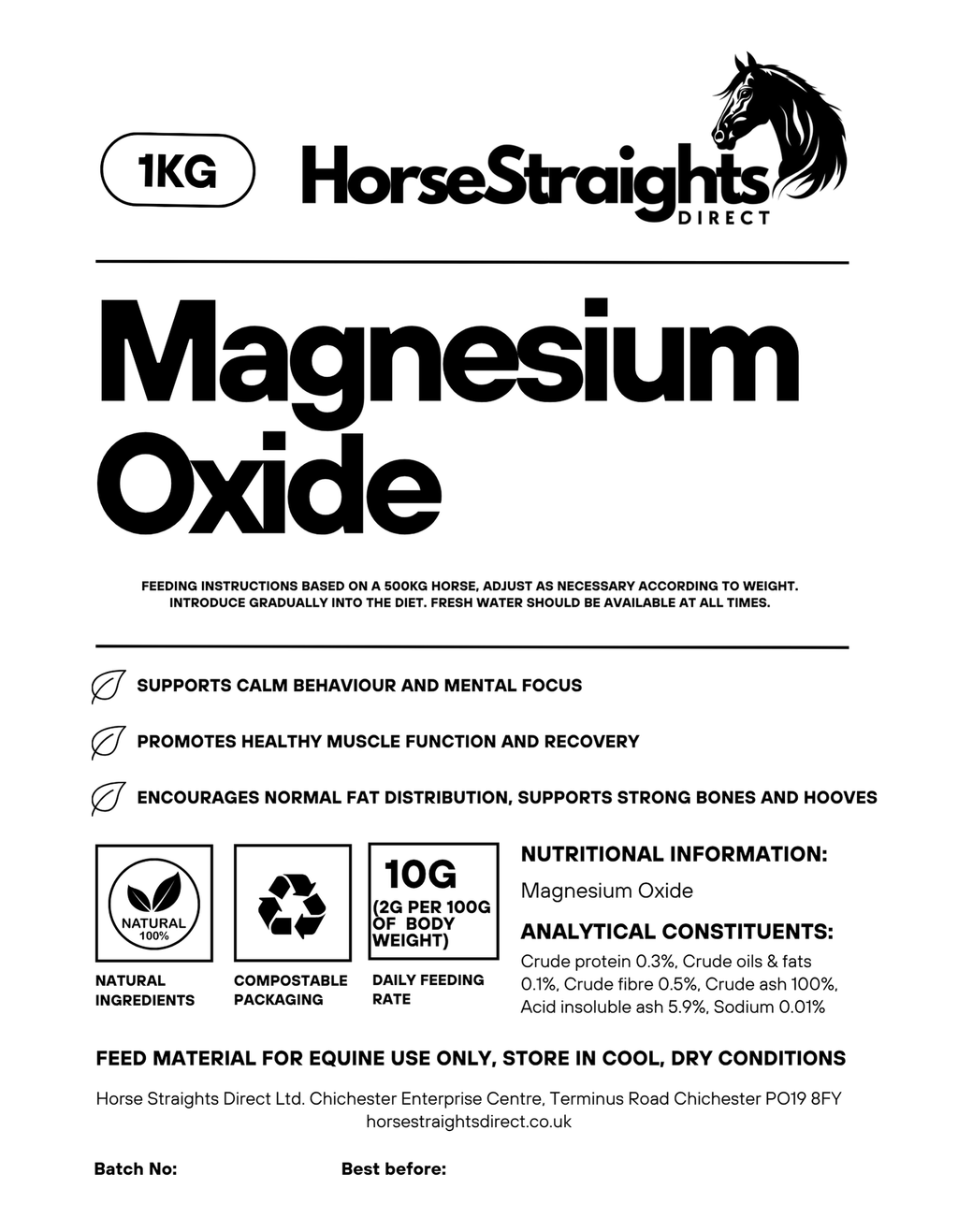 Magnesium Oxide Powder for Horses - image 2 - Wellbeing Pets
