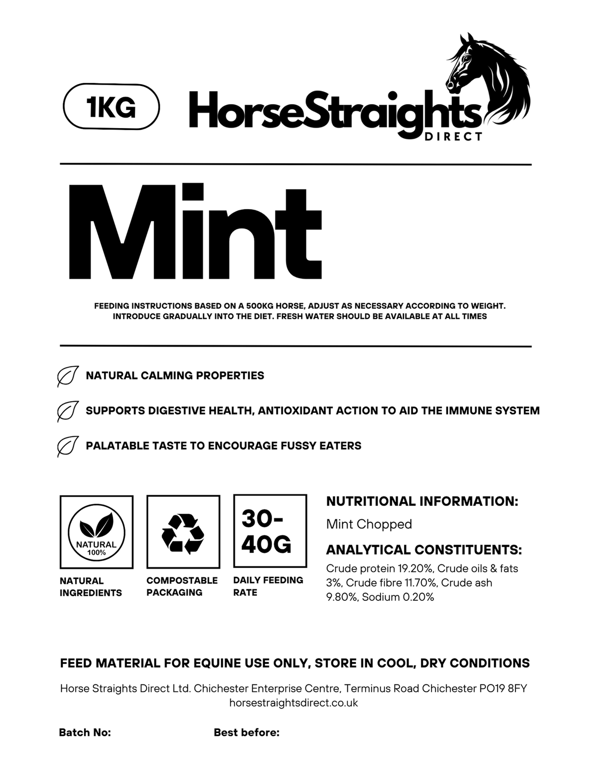 Mint for Horses | Dried Equine Herb