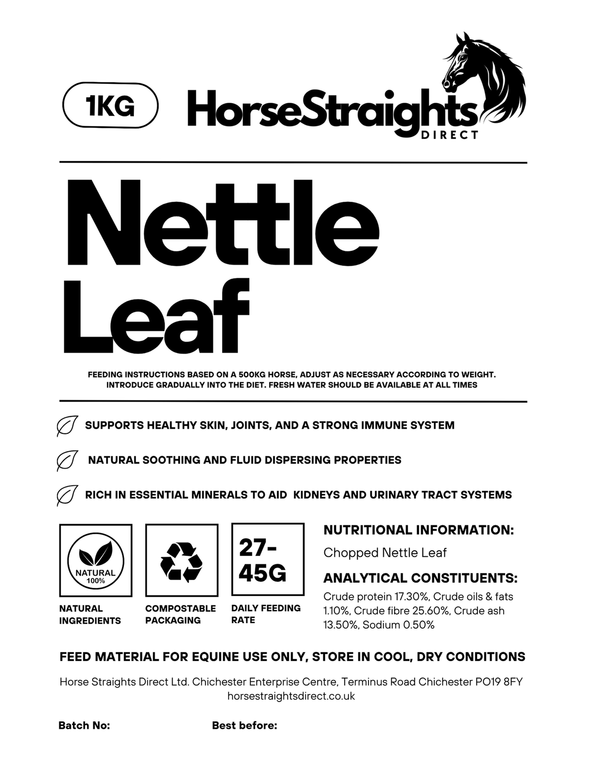 Nettle Leaf for Horses - image 3 - Wellbeing Pets
