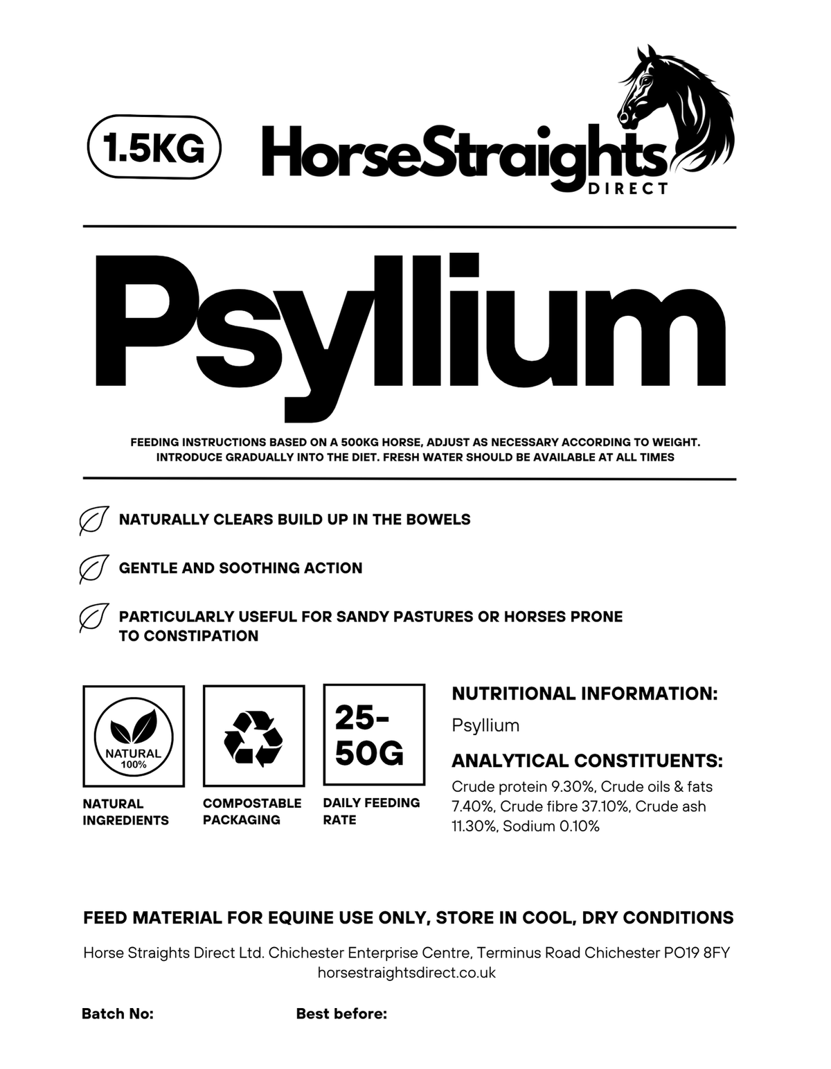 Psyllium for Horses | Digestive Fibre
