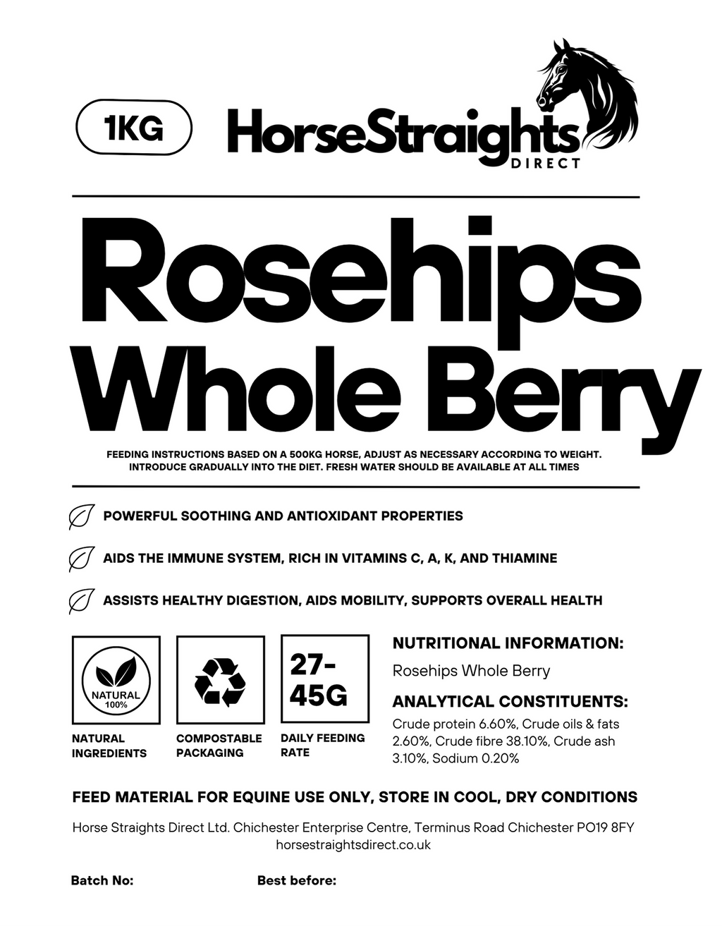 Rosehip Whole Berry for Horses - image 4 - Wellbeing Pets