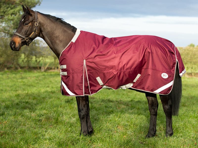 100g Detachable Neck Turnout Rug - Burgundy