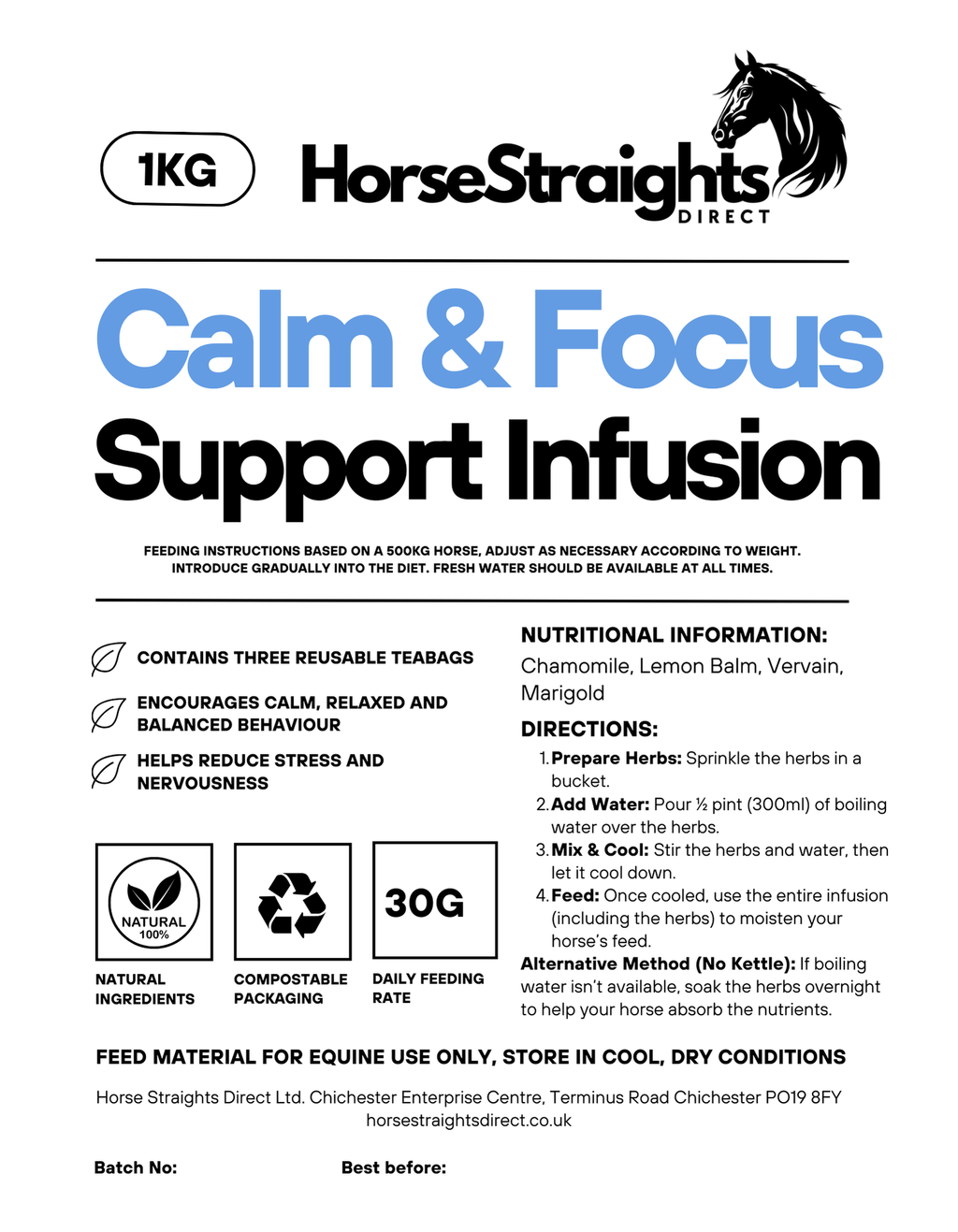 Calm & Focus Infusion for Horses - image 2 - Wellbeing Pets