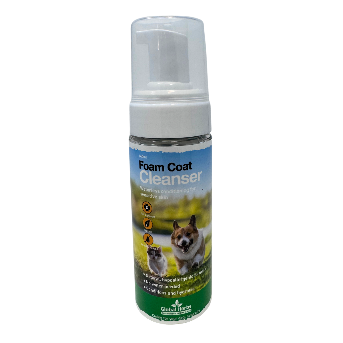 Global Herbs Foam Coat Cleanser for Dogs | 140ml product image