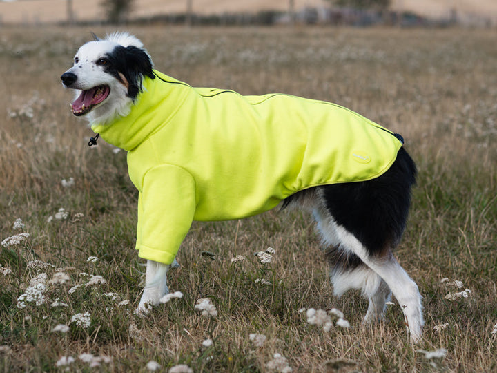 Wide Fit Fleece Dog Jumper - High Viz Yellow