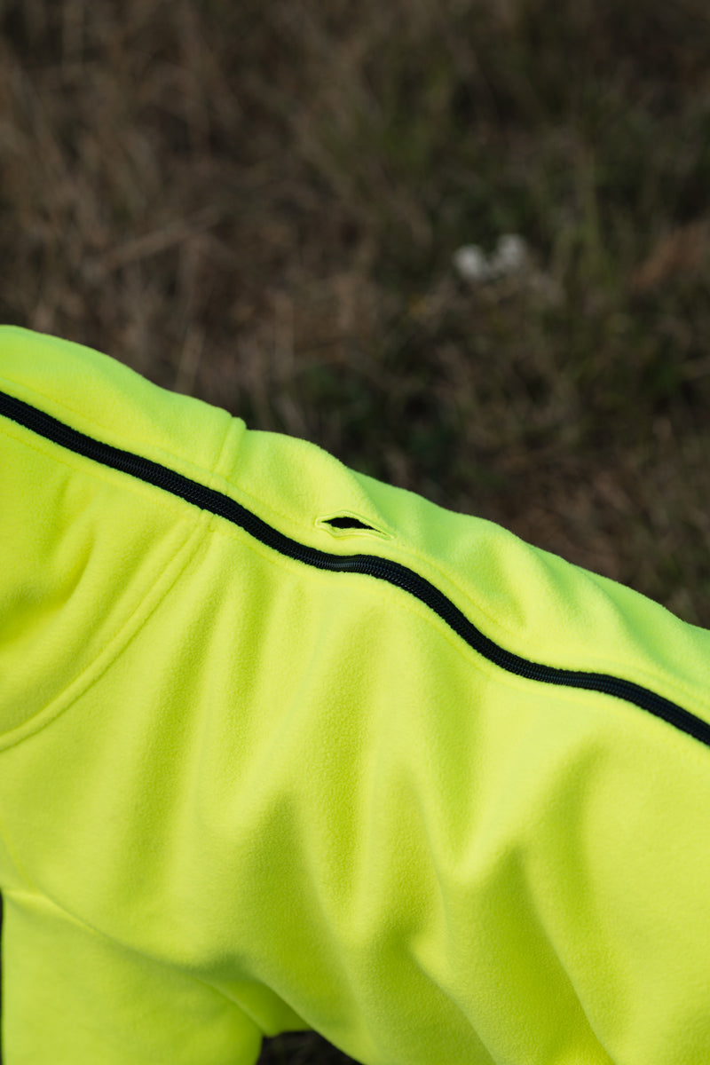 Wide Fit Fleece Dog Jumper - High Viz Yellow