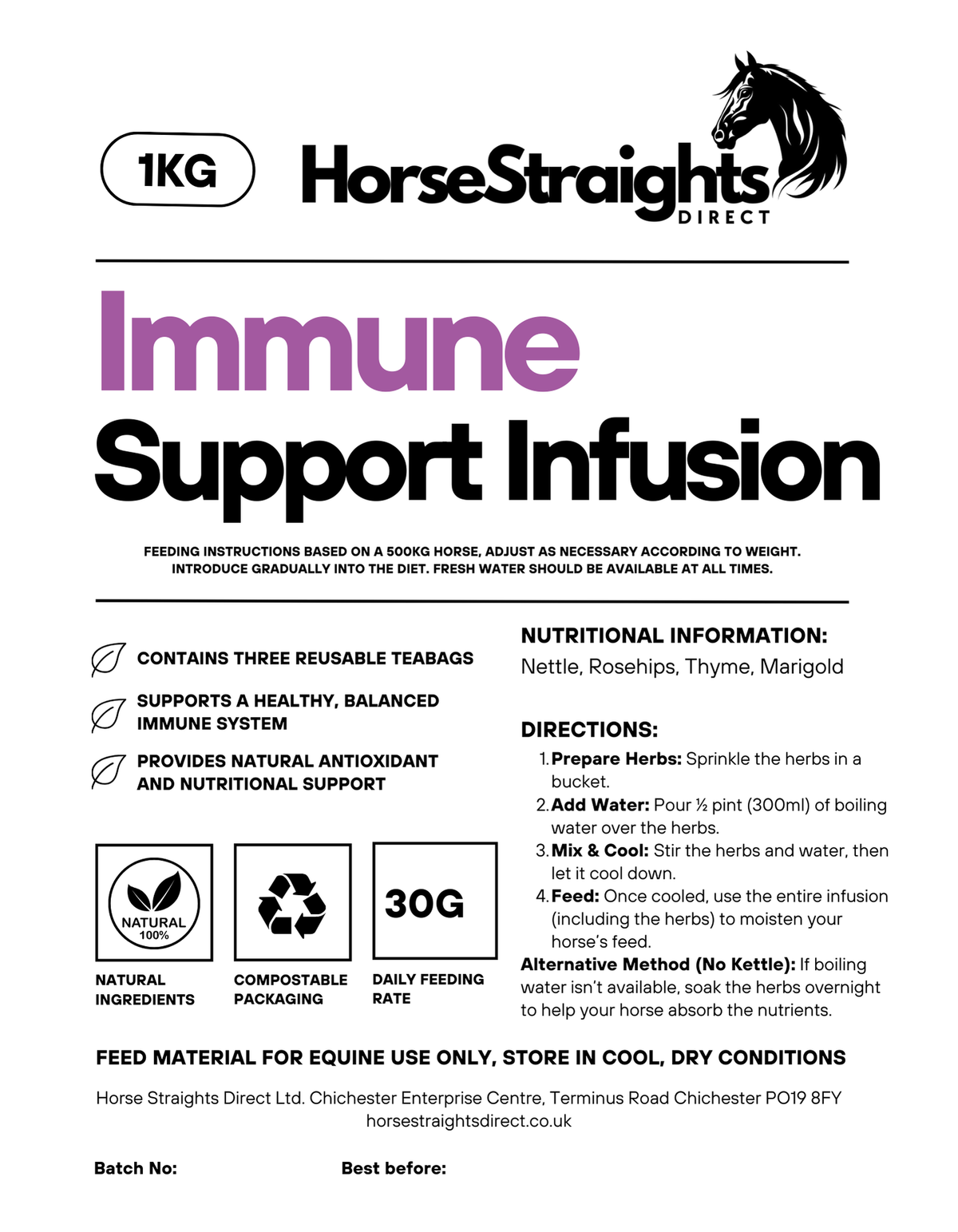 Immune Support Infusion for Horses - image 2 - Wellbeing Pets