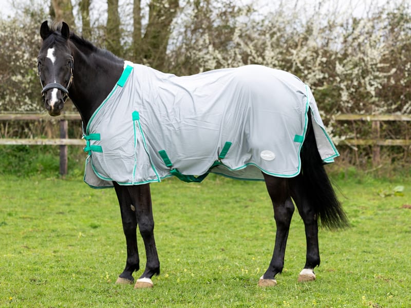 Mesh Fly Rug - Grey/Green