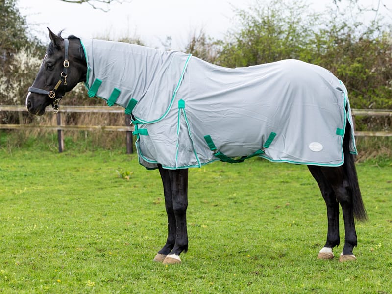 Mesh Fly Rug - Grey/Green