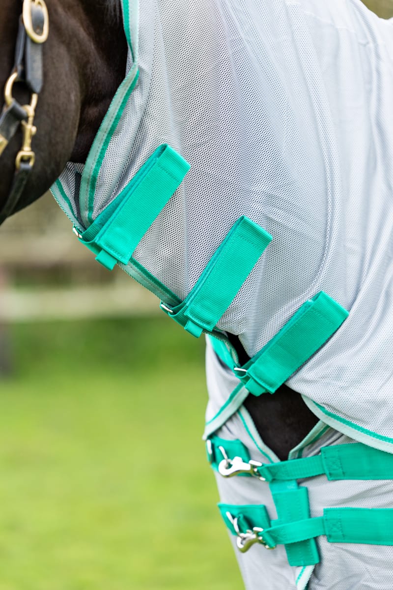 Mesh Fly Rug - Grey/Green