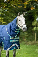 0g Detachable Neck Turnout Rug - Navy - image 3 - Wellbeing Pets