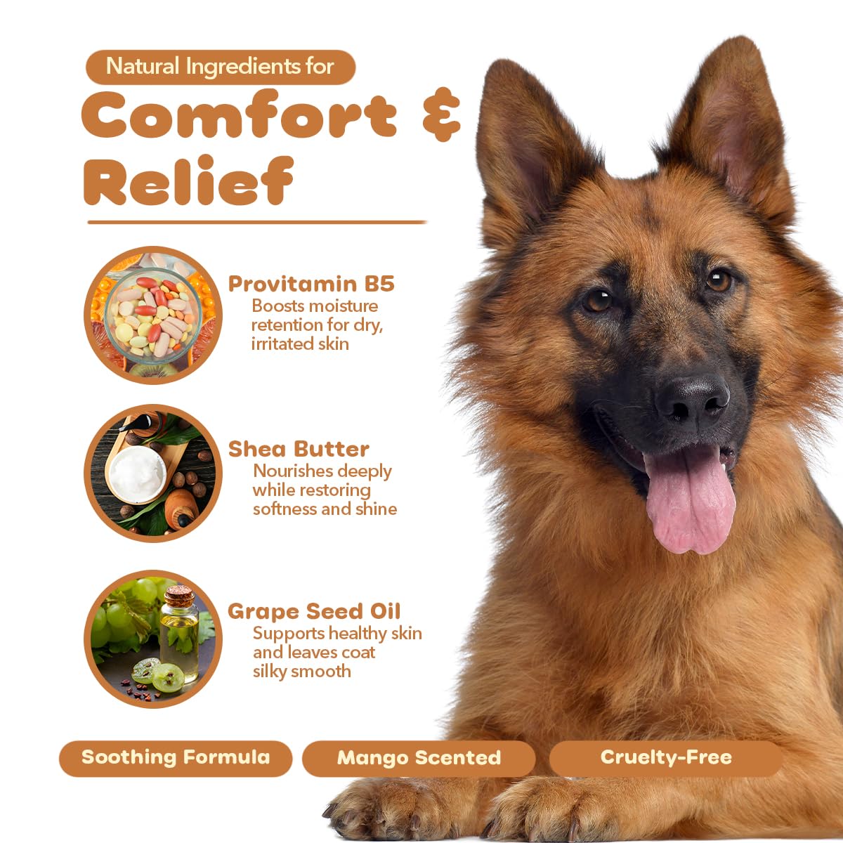 P.E.T. Scratchiez Soothing Oatmeal & Aloe Conditioner for Dogs & Cats — Mango Coconut, 16 oz product image