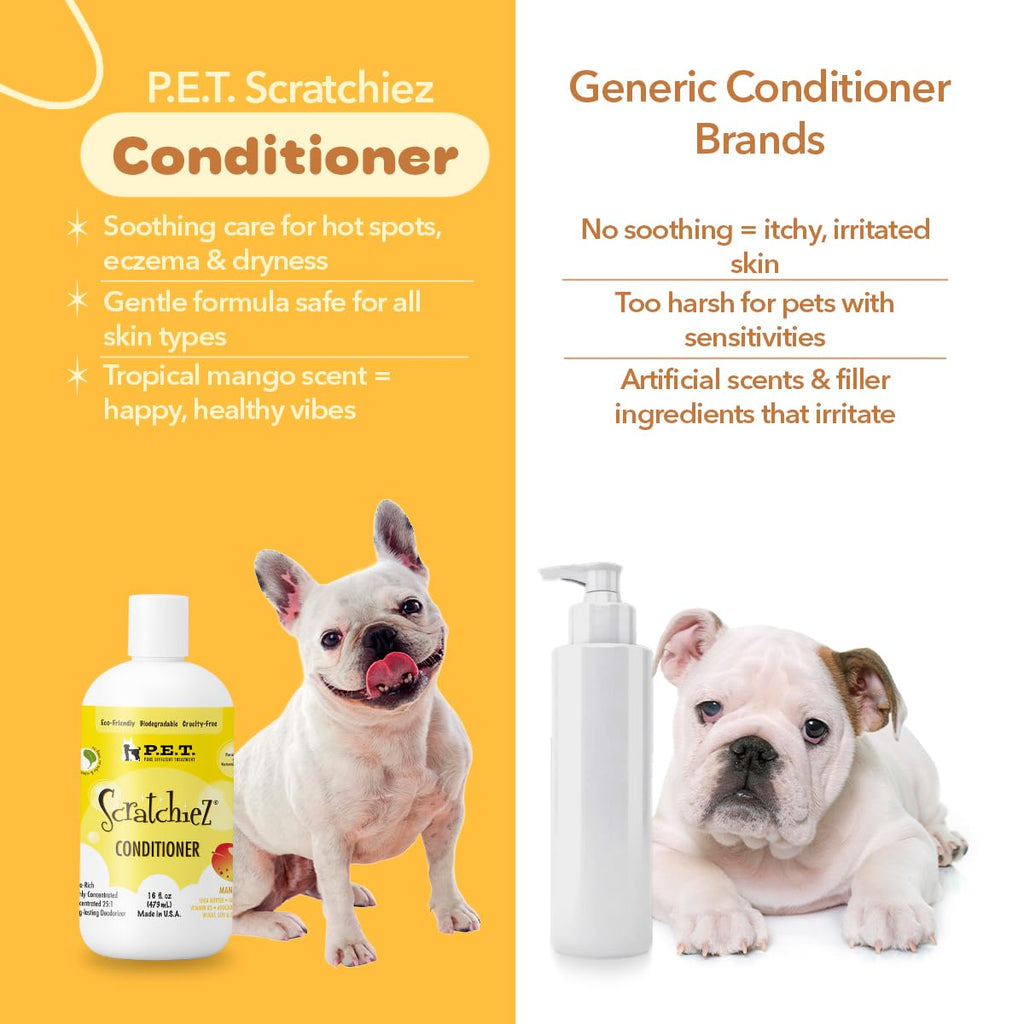 P.E.T. Scratchiez Soothing Oatmeal & Aloe Conditioner for Dogs & Cats — Mango Coconut, 16 oz product image