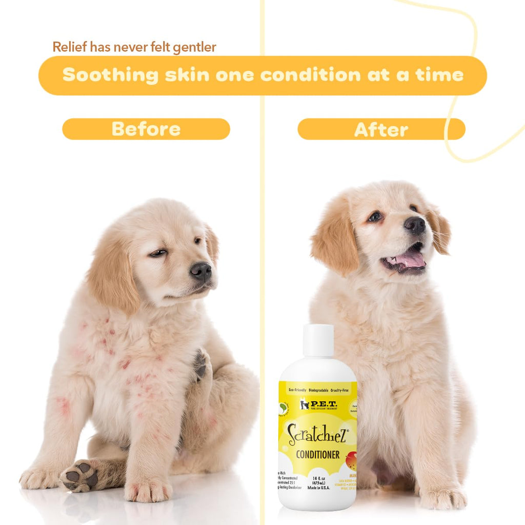 P.E.T. Scratchiez Soothing Oatmeal & Aloe Conditioner for Dogs & Cats — Mango Coconut, 16 oz product image