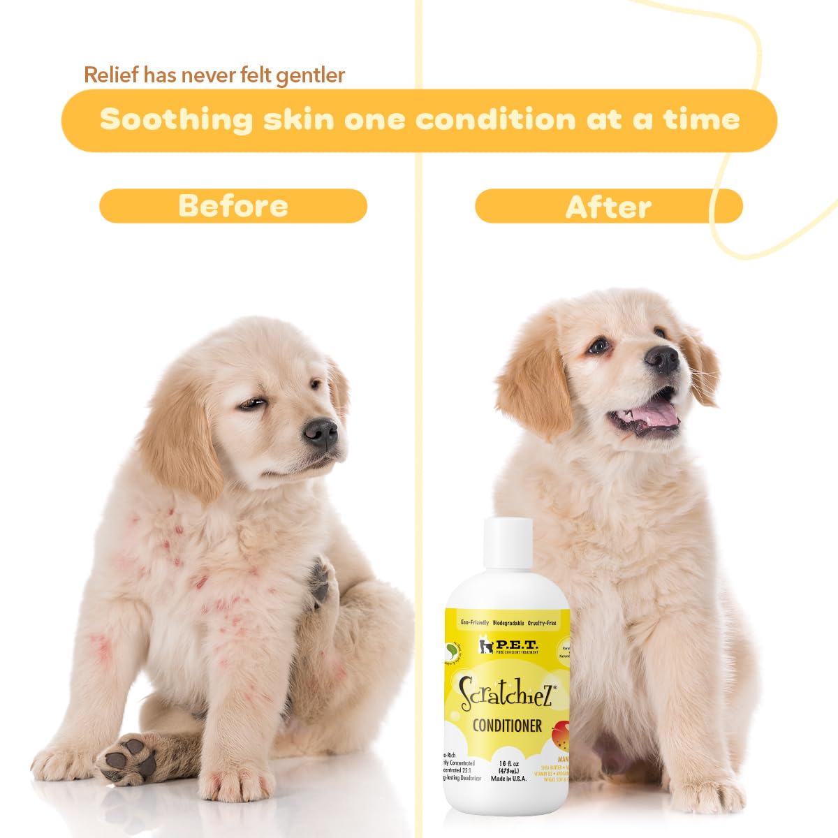 P.E.T. Scratchiez Soothing Oatmeal & Aloe Conditioner for Dogs & Cats — Mango Coconut, 16 oz product image