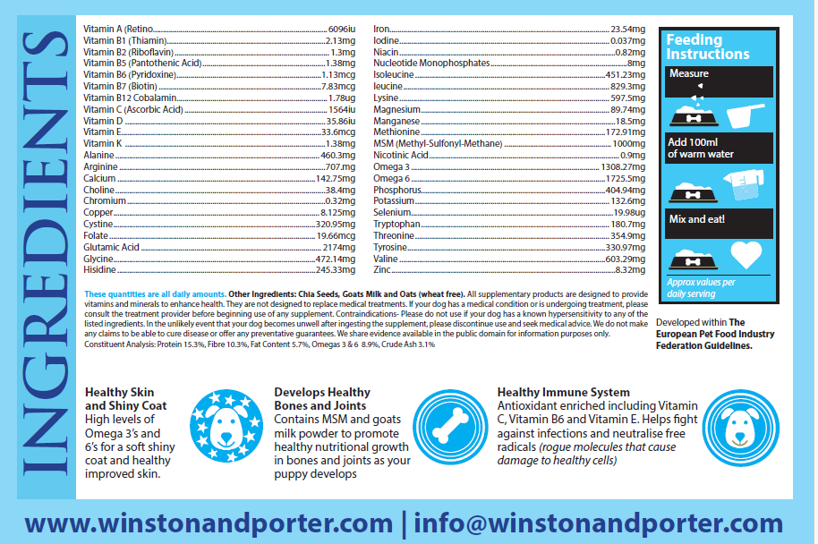 Puppy Porridge | Weaning & Whelping Nutrition by Winston and Porter – image 2