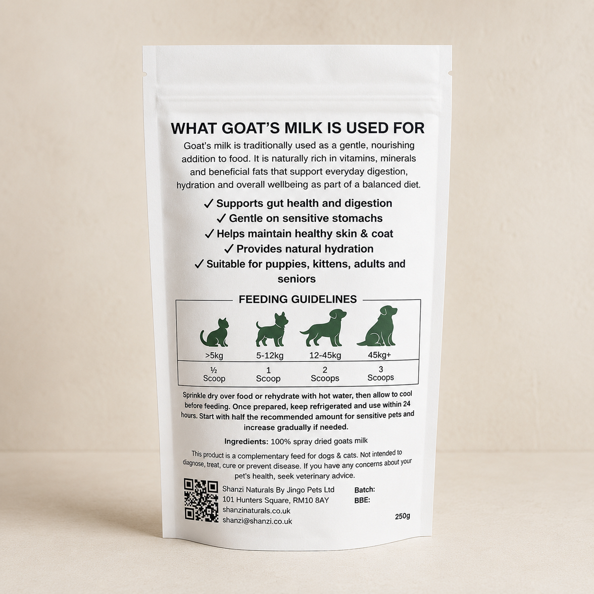 Whole Goat’s Milk Powder for Dogs & Cats by Shanzi Naturals – image 2