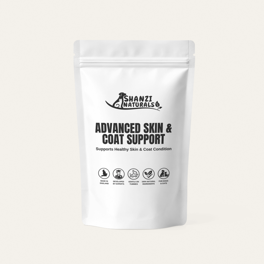 Advanced Skin & Coat Supplement for Dogs & Cats by Shanzi Naturals