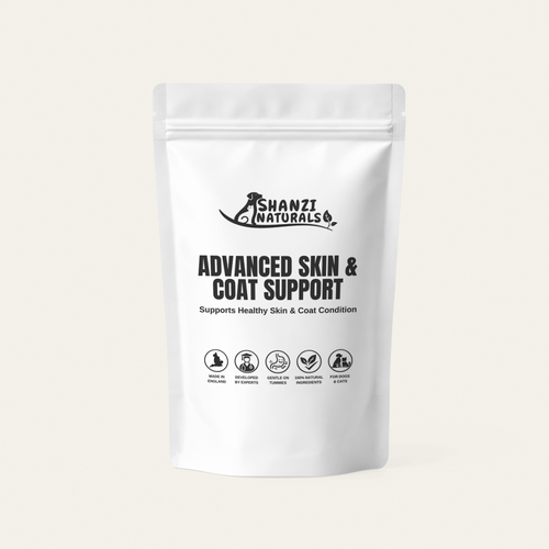 Advanced Skin & Coat Supplement for Dogs & Cats by Shanzi Naturals