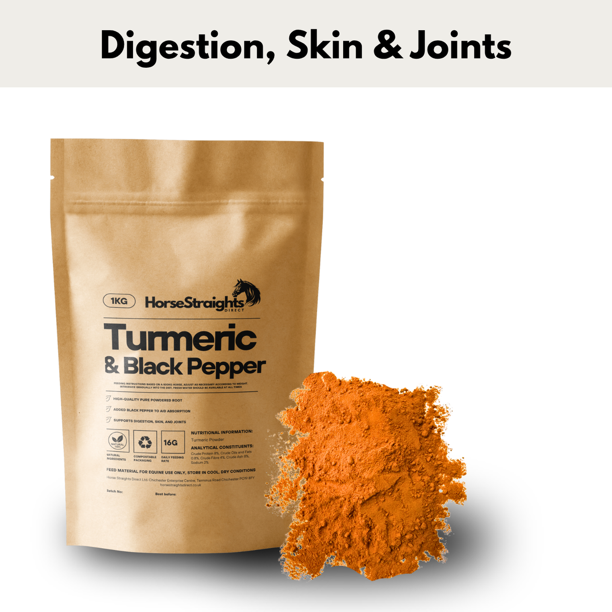 Turmeric with Black Pepper for Horses - Wellbeing Pets