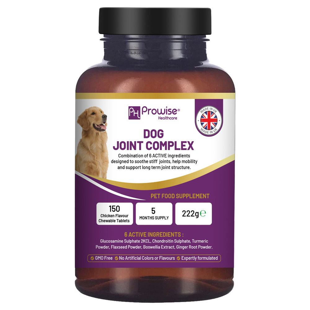 Dog Joint Support 150 Chicken Chewable Tablets 5 Months Supply | UK Made by Prowise product image