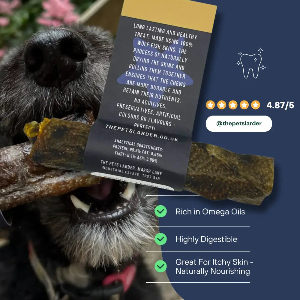 Wolf Fish Stick Chew for Dogs by The Pets Larder – image 3